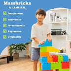 PLATPORTS Big Blocks- Big Jumbo Blocks - Large Building Blocks - Large Blocks - Giant Building Blocks - Jumbo Blocks - Big Blocks for Kids Ages 3-8