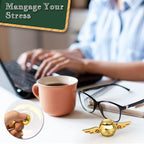 Golden Fidget Spinner Metal Toy for Kids Adults, Desk Toys Hand Finger Spinner Decoration, EDC Stress Relief Toy for Boys Age 3-12 Years Old Stocking Suffer for Boys Girls