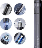 Nose Ear Trimmer Clipper R Angle Round Fast Charge Type-c Port Painless Hair Trimmer for Men Women,Touch Control Available Wet Hands with IPX7 Waterproof,Dual Edge Blades for Easy Cleaning Grey