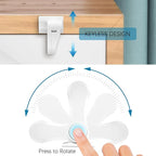 Child Proof Door Lever Lock - 2 Pack - Door Locks for Kids Safety - Door Knob Child Proof - Baby Proofing 3M Adhesive - Door Handle Child Proof - Baby Safety Locks for Toddlers - White