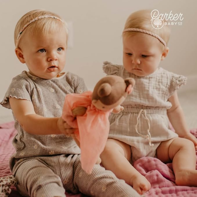 Parker Baby Girl Braided Headbands, Assorted 10 Pack of Hair Accessories for Girls -"Wildflower Set"