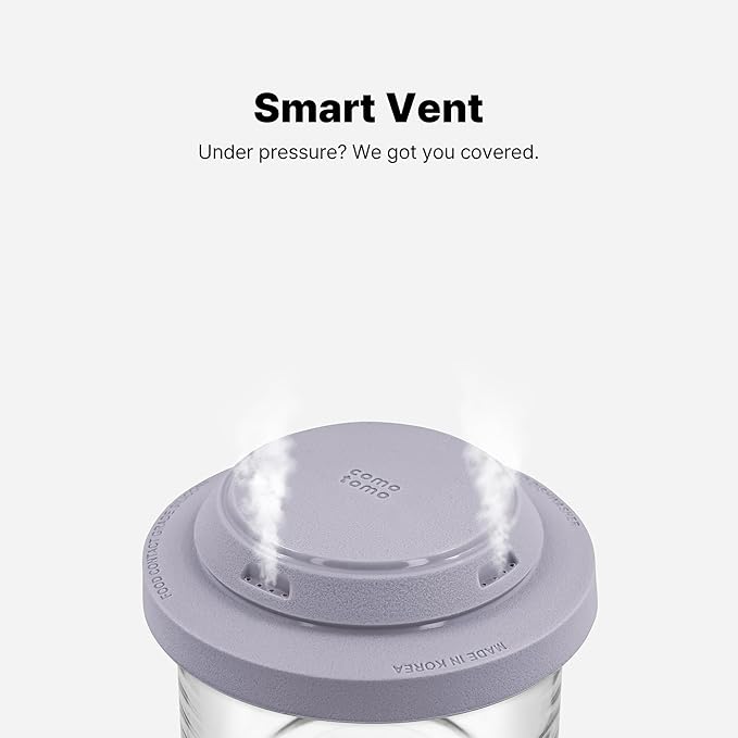 Comotomo 'Smart Vent' Food Container, Gray Set of 6