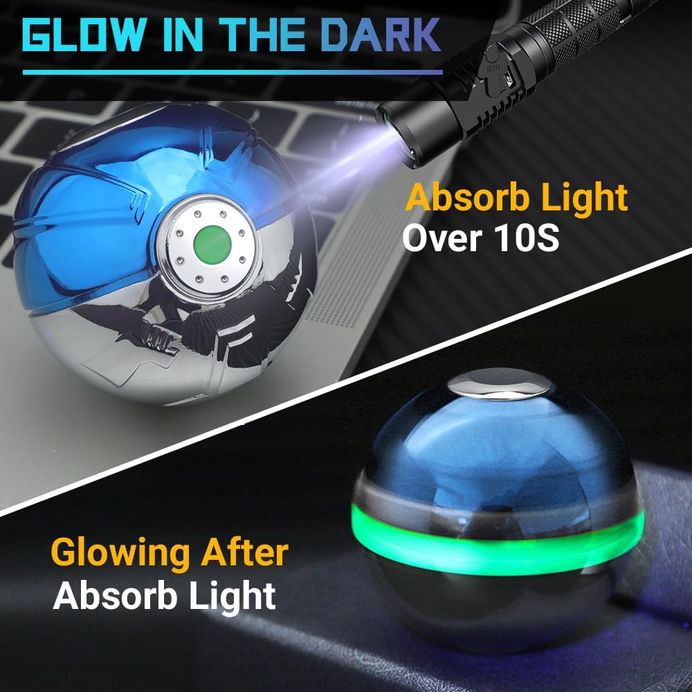 Metal Fidget Spinner Toy Glow in The Dark, Luminous Heavy Duty Cartoon Spinner Birthday Gift for Kid Adult, Hand Spinner Finger Gyro Desk Toy Decor for Home Office Classroom