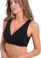 SUIEK 4 Pack Nursing Sleep Bra Maternity Bralette Cotton Breastfeeding Bras