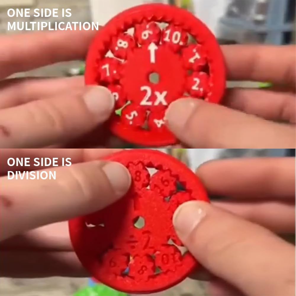 Math Fidget Spinner, Math Fact Fidget Spinners, Math Fidget Toy, Math Learning & Education Toys Game (Add Or Subtract 9pcs)