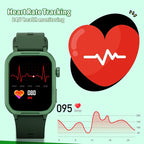 Smart Watch for Kids No Phone Needed, Tempered Glass Fitness Tracker Boy Teens with 19 Sport Modes, Pedometer, Sleep Monitor, Kids Watch Birthday Gifts Toy Gift for Girls Boys 6-16 (Green)