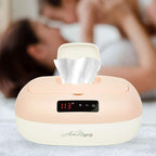 Avec Maman La Caresse Baby Wipe Warmer - Baby Essentials for Girls - Wet Wipe Dispenser - Adjustable Heat Settings Digital Display - Pink - Calentador de Wipes para Bebes - Blue