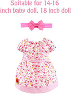 BNUZEIYI Baby Accessories - Feeding and Caring Set With Bottles, Diaper, Changing Mat, Clothes for 14-16 Inch Dolls, 18 Inch Pretend Play Set for Girls Gift