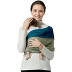 Baby Wrap Carrier, Lightweight Baby Wearing Wraps for Newborn and Infant, Soft Swaddle Holder Carrier, Cozy Baby Sling 7-35 lbs Blue+Green