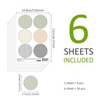 Boho Polka Dot Wall Decals 36 PCS, Boho Wall Decal Wall Sticker for Girls Room Living Room Playroom Nursery, Removable Wall Decals Kids Room Decor Vinyl Murals DIY Cute Decorations (6 Sheets)