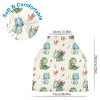 Kigai Cute Dragon Baby Car Seat Covers for Newborn, Breathable Nursing Cover for Breastfeeding Moms, Baby Stroller/Shopping Cart/Stretchy Carseat Cover for Boy & Girl