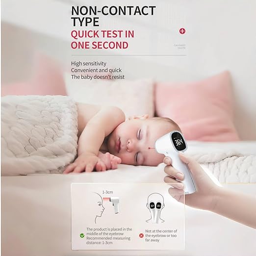 CONTEC Touchless TP500(LED) Smart Sensor Infrared Thermometer Medical Laser Temperature Infrared Temperature Gun LED,Digital Infrared Thermometer fo Babys,Adults, Kids,one-Year Warranty