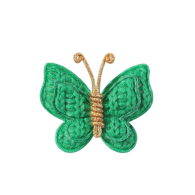 2 Pcs Butterfly Hair Bow Girl, Kid's Cute Hair Clips Barrettes Accessories for Infants Toddlers Baby Kids Fine Hair (Green)