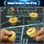 Transformable Fidget Spinner, Metal Hand Hammer Fidgit Chain Toy for Kids Adults, Cool Shield Fingertip Gyro Stress Relief Cube for Office, Stocking Stuffer Gifts for Christmas 2 Pack