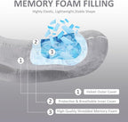 Chilling Home Memory Foam Pregnancy Pillow, J Shape Pregnancy Pillows for Sleeping, Body Pillow for Adults, Maternity Pillow for Pregnant Women, with Velvet Removable Cover, Light Grey