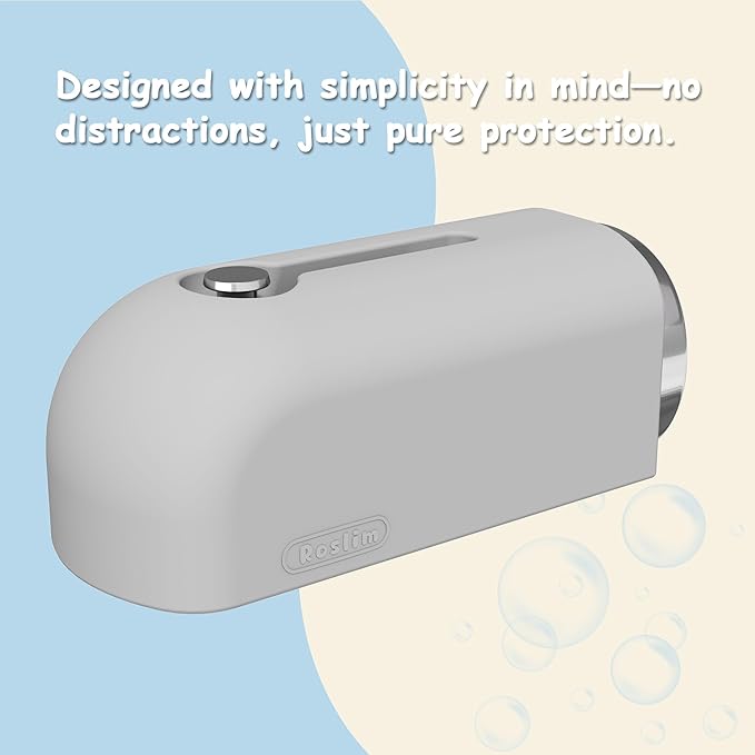 Bathtub Faucet Cover, Soft Silicone Bath Faucet Cover for Kids, Bath Spout Cover for Tub, Faucet Cover for Bathtub Safety, Toddler Bath Tub Water Spout Cover, Universal Fit (Grey)