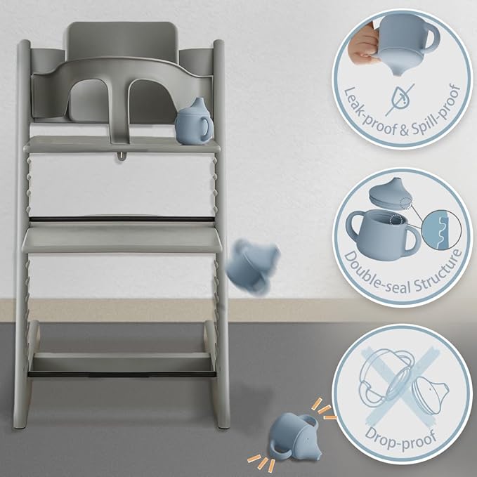 Moonkie Silicone Baby Sippy Cups | 3 Stages Training Cup Straw Cup for Infants Toddlers and Kid | 4 oz 1Pack