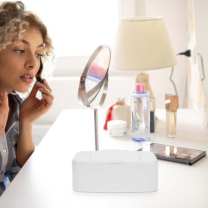 2Pcs Refillable Baby Wipe Container Wipes Dispenser Case Baby Wipes Storage Container Sealed Keeps Wet Tissue Box Cover Holder 6.68 x 4.13 x 2.36Inch