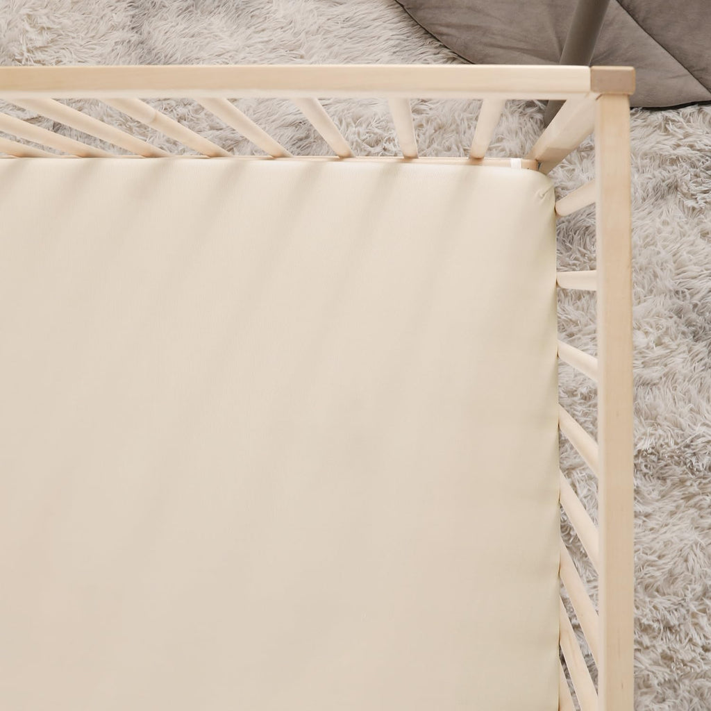 GRSSDER Mini Crib Sheets Fitted, Pack and Play Sheets 2 Pack, Ultra Soft Stretchy Pack N Play Sheets, Universal Fit for Playard Mattress, Jersey Crib Sheets Neutral for Boys and Girls, Beige/Gray