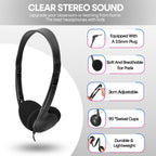 Kids Headphones Bulk 50 Pack for School Classroom Students Children Toddler Boys Girls Teen Adults