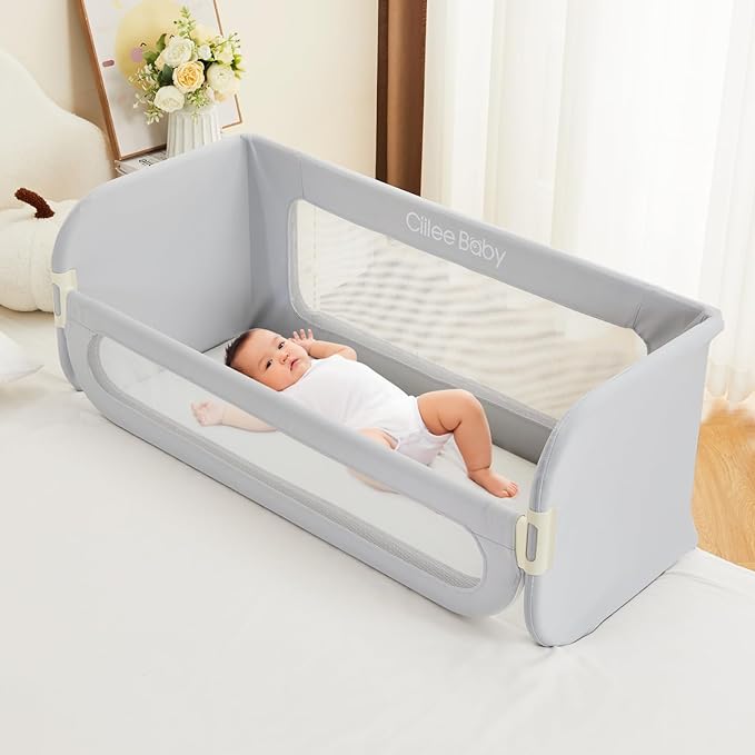 Ciilee Baby Bed Rail for Toddlers Extra Large 72.83" L Kids Rails Guard for Twin, Full, Queen, King Bed Adjustable Children Side Railing Safety Bedrail Foldable Barandas para Camas de Niños (Grey