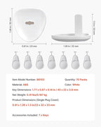 VEVOR Outlet Covers, 70 Pack, Plug Covers for Electrical Outlets, Secure Electric Socket Protector Caps with Shock Prevention, Easy Installation, Insulated ABS, for Home Wall Power Sockets, White