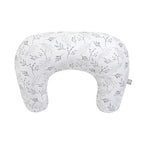 Boppy Nursing Pillow - Ergonomic Bottle & Breastfeeding Pillow with High, Firm, Large Area, Water-Repellent Cushion with Washable Cover; Baby Safety Alliance Verified - Gray Gentle Leaves