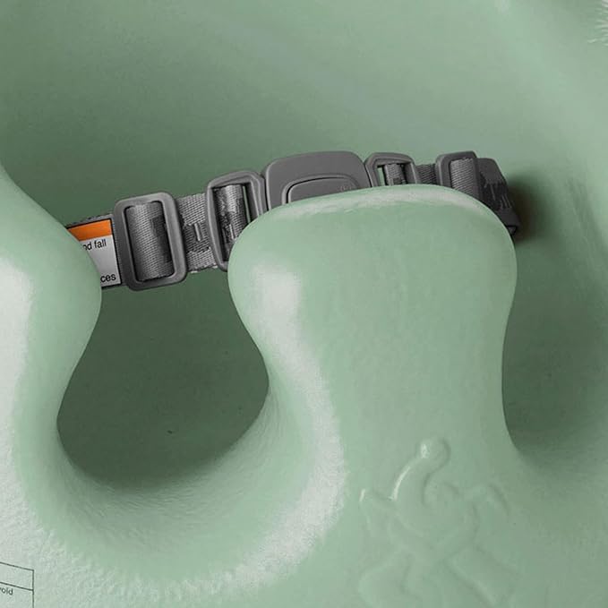 Bumbo Baby Infant Soft Foam Comfortable Support Wide Floor Seat with 3 Point Adjustable Harness for Ages 3 to 12 Months, Hemlock