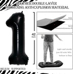 GOER Number 18 Balloons for 18th Birthday Sweet 18 Party Decorations,42 Inch Jumbo Foil Helium 81 Balloons for 81st Birthday Party Decoration (Black)