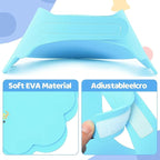 Baby Shower Cap Shield - Adjustable Waterproof Shower Visor for Kids, Soft Baby Hair Washing Shield with Ear Protection, Perfect for Toddlers & Children (Excavator)