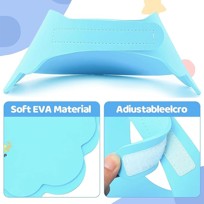 Baby Shower Cap Shield - Adjustable Waterproof Shower Visor for Kids, Soft Baby Hair Washing Shield with Ear Protection, Perfect for Toddlers & Children (Excavator)