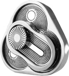 Metal Fidget Slider,Triangle Rotation Metal Fidget Toys, Clover Shape EDC Adult Toys ,Fidget Toys Adults for Stress and Anxiety Relief，ADHD Fidget Toys Adults Suitable for Office (Silver)
