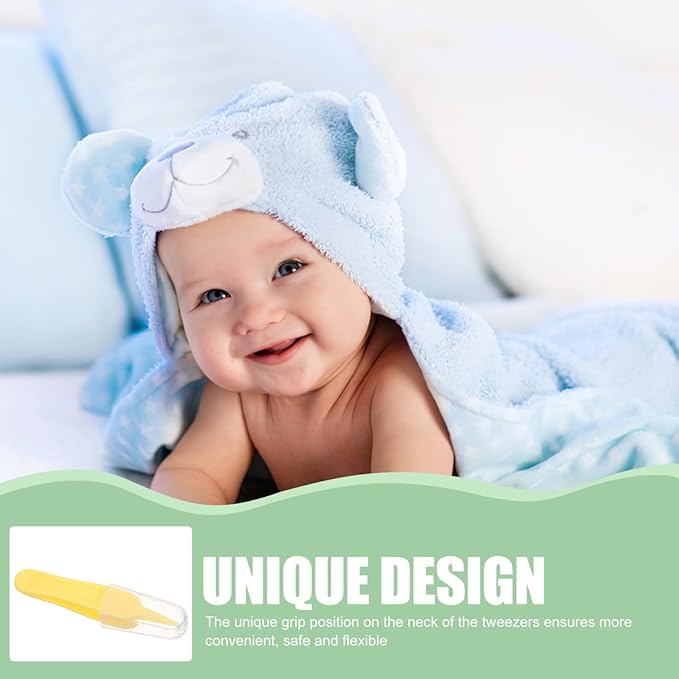 5pcs Infant Nose Cleaning Tweezer Plastic Round Head Care Ear Nose Navel Clean Tool Nipper Plier Pincet Forceps for Ear Wax Removal Tool