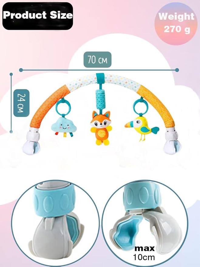 Pau1Hami1ton Baby Stroller Arch Toys, Car Seat Toys,Baby Gifts.S-19(Fox)