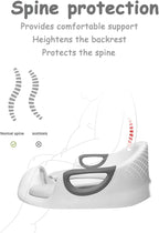 Potty Training Seat for Boys Girls Kids Toddlers Toilet Training Seat Potty Seat for Baby with Detachable Soft Cushion Sturdy Handle and Backrest (White)