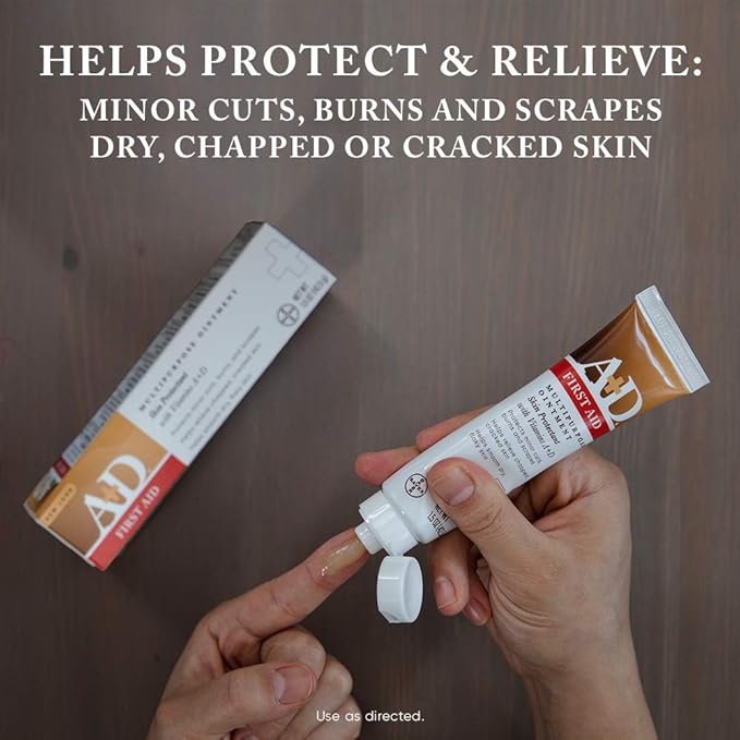 A+D First Aid Ointment, Multipurpose Dry Skin Moisturizer and Skin Protectant, 1.5 Oz (Pack of 3)
