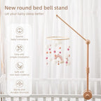 Baby Crib Mobile Arm - Wooden Baby Mobile Crib Holder 31 inch for Mobile Hanging Baby Crib Attachment for Nursery Decor