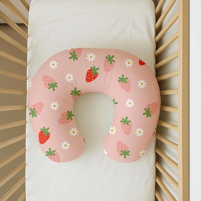 Nursing Pillow Covers 2 Pack, Breastfeeding Pillow Slipcovers Soft and Stretchy, Nursing Covers for Baby Girls Boys Newborn