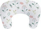Little Grape Land Nursing Pillow, Soft 100% Cotton Breastfeeding Pillow with Breathable Muslin Removable Cover,Pink Bunny Breast Feeding Pillows for Babies 0-12 Months with Protective Zipper