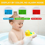 Baby Bath Tub Water Thermometer - Digital Temperature Monitor & Room Thermometer, Duck Floating Toy for Infant Toddler Bathtub Pool with Temperature Warning
