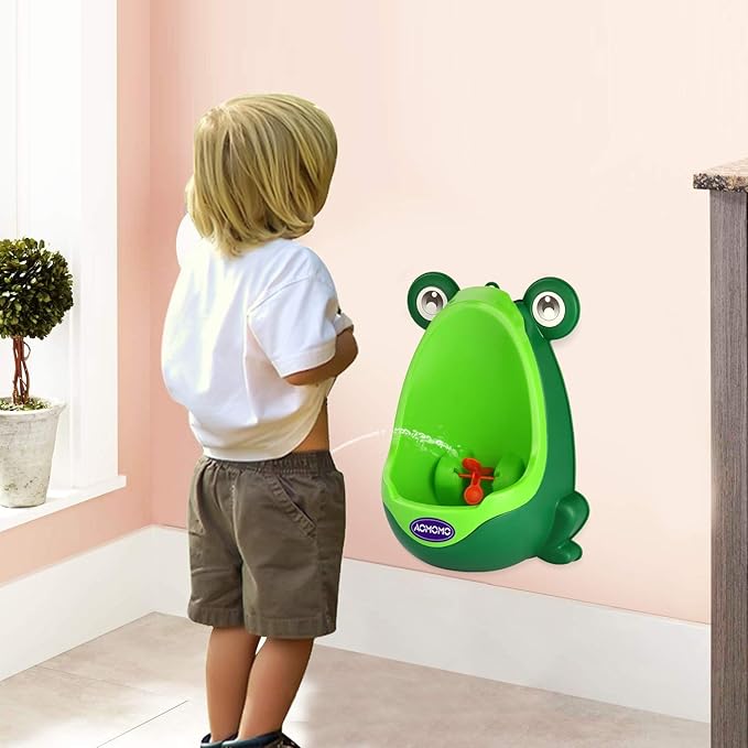 Urinal for Toddlers Boys with Frog Funny Aiming Target,Frog Urinal Potty Training(Blue)