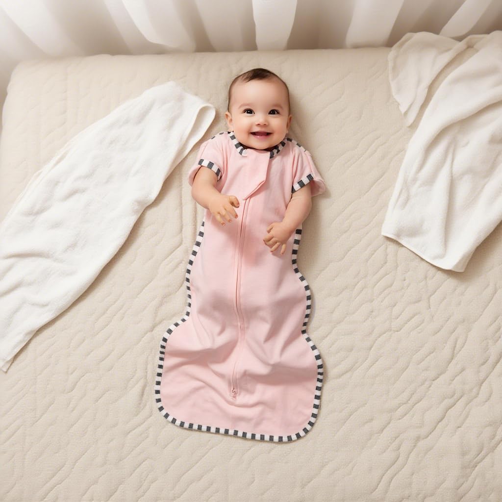 Baby Swaddle Blanket for Newborns and Infants,2-Piece Set Infant Pajamas,Bidirectional Zipper,Easy to Put On and Take Off