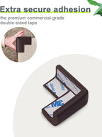 Foam Corner Protector Edge and Corner Guard, with 19 feet Length Foam Safety Bumpers, Baby Proofing Safety Table Corner Protectors (Coffee)