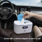 Bellababy Wipe Wamer for Vehicle and Home Use, Baby Wet Wipes Dispenser and Diaper Wipe Warmer with Night Light,Temperature Display,No Need Water and Sponge, ℉ and ℃ Convertible
