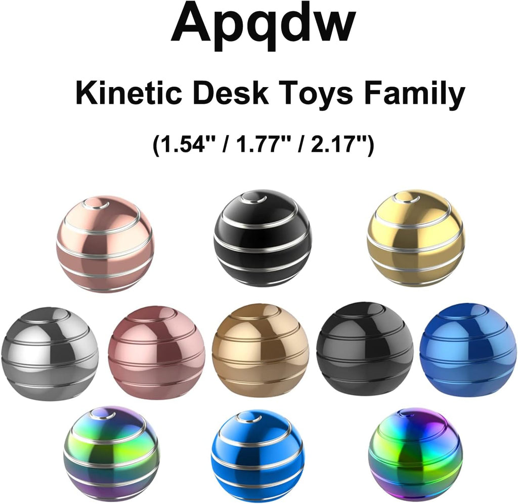 Kinetic Spinning Desk Toy Ball, 2.17'' Fidget Spinner Desk Toys for Office for Adults, Cool Gadgets for Office Desk (55MM, Blue A)