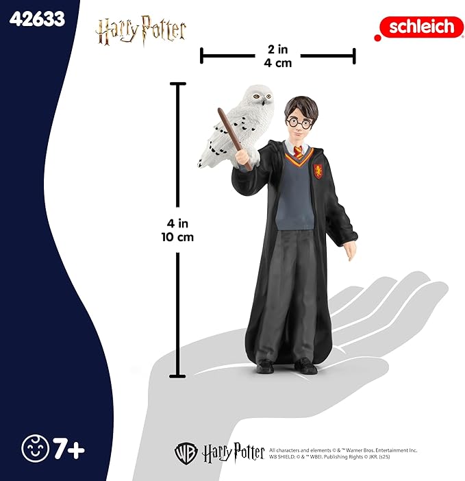 Schleich Harry Potter - 2 PC Harry Potter Set with Snow Owl Toy - Wizarding World Collectible Figures for Kids and Adults - Toys for Ages 6+ | 42633