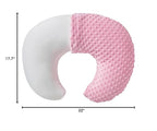 Nursing Pillow and Positioner with Cover for Breastfeeding and Bottle Feeding, Propping Baby, Tummy Time, Baby Sitting Support, Awake-Time Support (Candy Pink, 22" x 17.7" x 5.9")