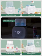 MOMYEASY Bottle Warmer, Fast Baby Bottle Warmer for Breastmilk Formula, 7-in-1 Food Heater&Breast Milk Defrost with LCD Display, Baby Formula Warmer for All Bottles with 24H Temperature Control