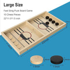 Large Sling Puck Game,Plastic Family Indoor Table Board Game for 2-4 Players,Fast Paced Super Winner Sling Hockey Board Games & Rapid Slingshot Battle Table,Christmas Stuffer Idea for 7 Age