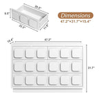 Anbuy White Baby Dresser for Bedroom, Dresser for Baby with 6 Drawers, Storage and Organization Unit with Square Handles, for Nursery, Kids